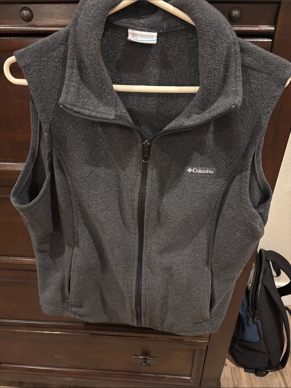 Columbia Ladies Gray Full-Zip Fleece Vest